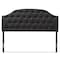 Baxton Studio Windsor Dark Grey Upholstered Scalloped Buttoned Queen Size Headboard 133-7160 - alternate 4